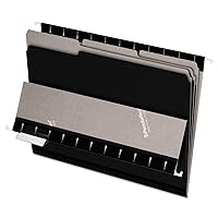 Pendaflex Interior File Folders, 1/3 Cut, Top Tab, Letter Size, Black 100 per Box (4210 1/3 BLA)