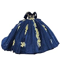 Gold Embellishment Off Shoulder See Through Waist Ball Gown Quinceanera Evening Formal Dresses XV 2024