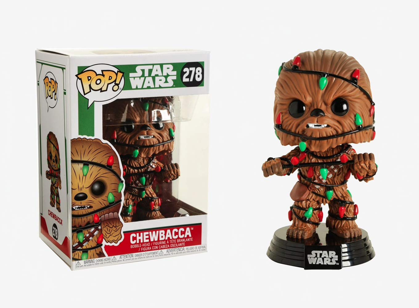 Funko Pop Star Wars: Holiday - Chewie with Lights Collectible Figure, Multicolor