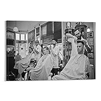 AYTGBF Men's Hairstyles Barber Shop Decor Posters Beauty Salon Poster (21) Canvas Painting Wall Art Poster for Bedroom Living Room Decor 08x12inch(20x30cm) Frame-style