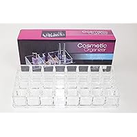 Acrylic Organizer Makeup Case and Lipstick or Brush Holder with 24 Compartments