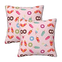 Many Colored ice Cream Print Throw Pillows Cover Pillow Case,Soft Couch Style Decor.Durable Reduces Allergies