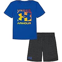 Under Armour boys Short Sleeve Tee and Short Set, Lightweight and Breathable