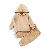 PATPAT Baby Fleece Sweater Outfits Fall Winter Pullover Sweater Tops and Pants Warm Clothes Set
