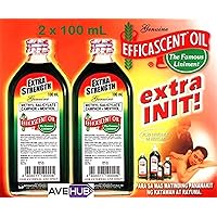 2 Efficascent Oil Extra Strength 100mL Counterirritant (2 bottles x 100mL) by Efficascent Oil