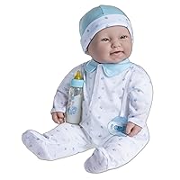 Caucasian 20-inch Large Soft Body Baby Doll | JC Toys - La Baby | Washable |Removable Blue Outfit w/ Hat and Pacifier| For Children 2 Years +