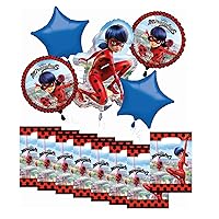 Party Supplies Miraculous Ladybug Ballons Pack with Favor Treat Bags Birthday Decoration