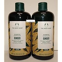 Body Shop Ginger Scalp Care Shampoo, 13.5fl oz 400ml (Two Bottles)