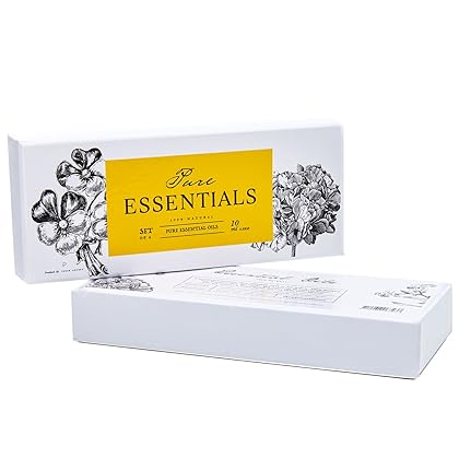 Essential Oils by Pure Essentials 100% Pure Oils kit- Top 6 Aromatherapy Oils Gift Set-6 Pack, 10ML(Eucalyptus, Lavender, Lemon Grass, Orange, Peppermint, Tea Tree)