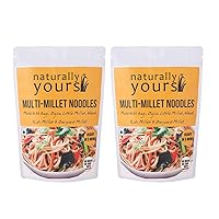 Naturally Yours Noodles Multi-Millet |100% Natural & Vegetarian |No preservatives artificial flavors colors or MSG | (Pack of 2, Each pack Contains 6.34 Ounce )