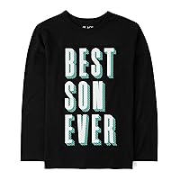 The Children's Place boys Long Sleeve Graphic T-shirt T Shirt, Best Son Ever, XX-Large US