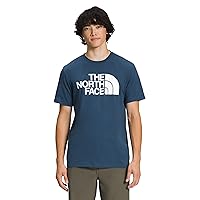 THE NORTH FACE Men's Short Sleeve Half Dome Tee, Shady Blue/TNF White, X-Large