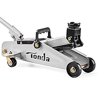 TONDA Floor Jack, Hydraulic Portable Car Lift Jack, 2 Ton (4,000 lb) Capacity, Silver