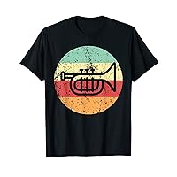 Trumpet Style Music Cool Retro 1970's Style Circle T-Shirt