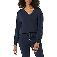 Amazon Aware Women's Relaxed-Fit Fleece V-Neck Sweatshirt (Available in Plus Size)