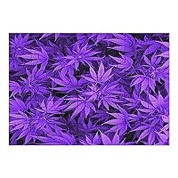 Purple Pot Leaf Weed Wooden Puzzles Adult Educational Picture Puzzle Creative Gifts Home Decoration