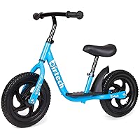 Balance Bike for 2-6 Year Old, 12 Inch Toddler Bike No Pedal Training Bicycle with Adjustable Seat Height, Airless Tire (Blue)
