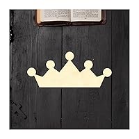 Unfinished Wood Crown Shape Wood Embellishments Crafts for DIY for Kids, Scripture Quote Crafts Wood Hanging Decorations for Family Decoration Holiday Party Supplies, 3PCS