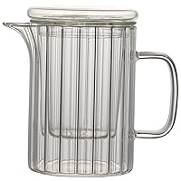 Qiangcui Glass Water Jug, Water Pitcher with 2 Glass Cups and Storage Bag, High Heat Resistance Pitcher Water jug for Hot/Cold Water & Iced Tea Wine Coffee Milk and Juice Beverage Carafe