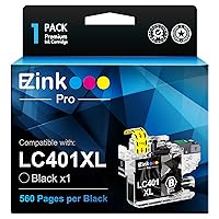 LC401 XL Black Ink Cartridges Compatible for Brother LC401XL Black LC401XL BK LC401BK LC401 Ink Cartridges for Brother MFC-J1010DW MFC-J1012DW MFC-J1170DW Printer (1 Pack)