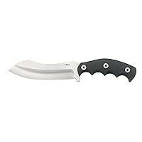 CRKT Catchall Fixed Blade Knife with Sheath: Heavy Duty Hunting and Outdoor Blade, Nylon with Rubber Overlay Handle and Thermoplastic Sheath 2866, Silver