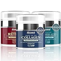 Skincare Routine Set: Collagen + Hyaluronic Acid + Retinol - Day and Night Routine for Rejuvenate & Hydrate Moisturizing Cream for the Face