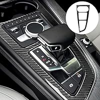 Carbon Fiber Interior Accessories Decorative Cover Trim Sticker Fit for Audi A4 B9 2017-2019 (Gear Shift Panel LHD)