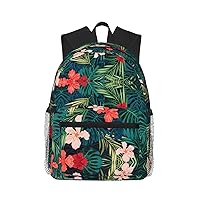 Summer Hawaiian Print Backpack Casual Backpack Laptop Backpacks Travel Bag Work Computer Bag