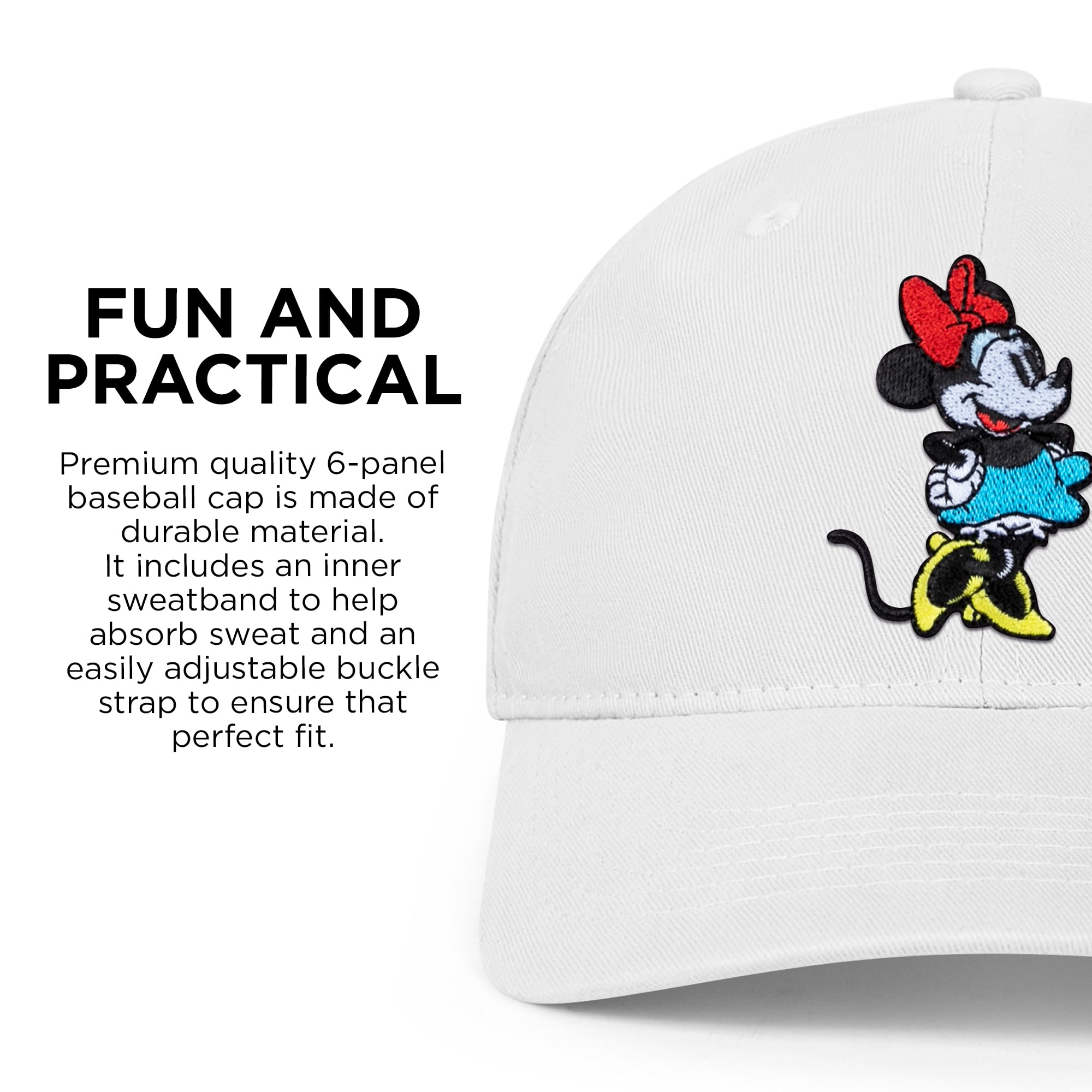 Disney Adult Baseball Cap, Minnie Mouse Adjustable Dad Hat