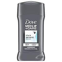 Dove Men+Care Stain Defense Antiperspirant Deodorant With anti-stain, anti-mark protection Clean Antiperspirant for men with 48-hour sweat and odor protection 2.7 oz