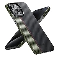pitaka Case for iPhone 15 Pro Max Compatible with MagSafe, Slim & Light iPhone 15 Pro Max Case 6.7-inch with a Case-Less Touch Feeling, 600D Aramid Fiber Made [Fusion Weaving MagEZ Case 4 - Overture]