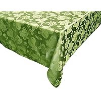 Ritz Damask Fruit 70-Inch Round Tablecloth, Ivy