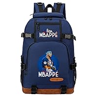Kylian Mbappe Daily Canvas Travel Daypack-Student Waterproof Bookbag Novelty Laptop Knapsack for Youth