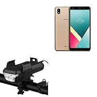 Wiko Y61 Stand and Mount, BoxWave® [Solar Rejuva Bike Mount (4000mAh)] Bike Mount with Solar Power Bank, Lights, and Horn for Wiko Y61 - Jet Black