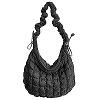 Quilted Tote Bag for Women Puffer Bag Lightweight Padding Shoulder Bag Hobo Bag Satchel Handbag Cloud Bag with Zip 2024
