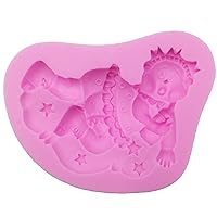 Angel Baby on Cloud Candy Fondant Chocolate Mold for Cake Decoration, Cupcake Decorate, Polymer Clay, Crafting