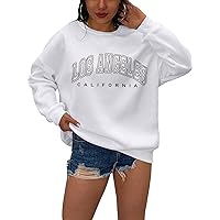 SHENHE Women's Plus Size Letter Print Long Sleeve Crewneck Sweatshirt Pullover Top