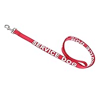 Service Dog Leash - 5ft Red Reflective Nylon Service Dog Lead for Emotional Support Animals