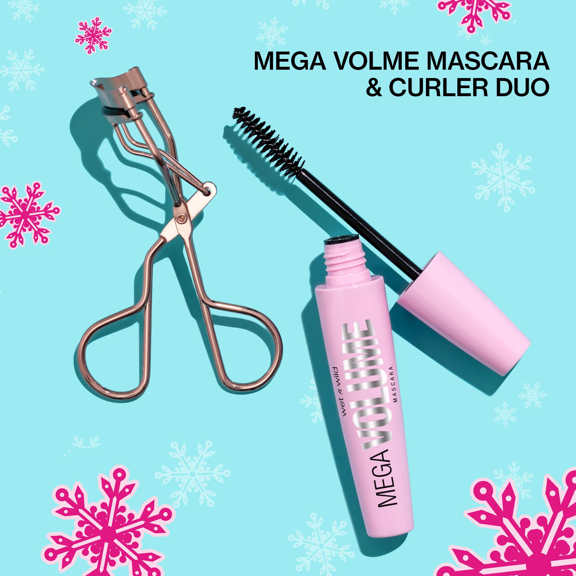 wet n wild The Wild List Mega Volume Mascara and Curler Duo | Holiday Gift Sets | Stocking Stuffers