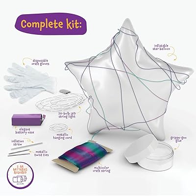 3D String Art Kit for Kids - Makes a Light-Up Heart Lantern - 20  Multi-Colored LED Bulbs - Kids Gifts - Crafts for Girls and Boys Ages 8-12  - DIY Arts