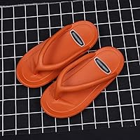 Home Bath Shoes Thick-Soled Slippers Men's Summer Fashion Wear Net Red Outdoor Sandals and Slippers Couple Orange Slipper (Color : B, Size : 40-41)