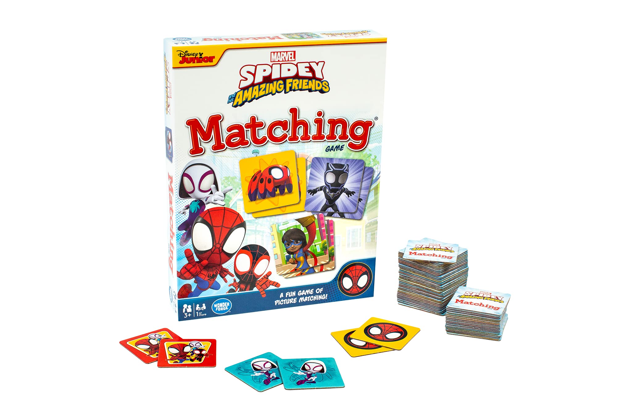 Marvel Matching Game by Wonder Forge | For Boys & Girls Age 3 to 5 | A Fun & Fast Disney Memory Game for Kids | Spider-Man, Captain America, Black Panther, Hulk, and more(Packaging may vary)