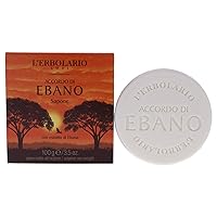 L'Erbolario Notes Of Ebony Soap - Enriched With All Natural Ingredients And Aromatic Fragrances - Cleanses And Moisturizes Skin - Long Lasting And Creates A Rich, Creamy Lather - 3.5 Oz