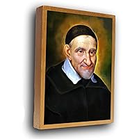 St Vincent de Paul icon, Saint Vincent altar, Catholic Fine Art, Patron Saint of Charities, patron of Hospitals (LARGE 6,53 x 4,92 in= 16,6 x 12,5 cm)