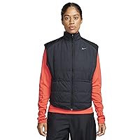 Nike Therma-FIT Swift Women's Synthetic Fill Loose Fit Running Vest, BLACK, LARGE