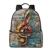 GeRRiT Music Notes Print Lightweight Shoulder Bag,Multifunctional Backpack,Travel Shopping Backpacks
