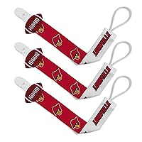 Pacifier Clip 3-Pack - NCAA Louisville Cardinals - Officially Licensed League Gear