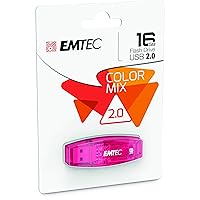 Emtec C410 Color Mix Flash Drive, 16GB, Red, ECMMD16GC410
