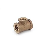 Anderson Metals - 38106-161608 38106 Red Brass Pipe Fitting, Reducing Tee, 1