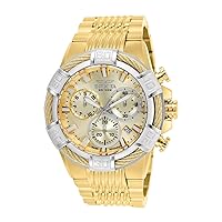 Invicta Men's Bolt Stainless Steel Quartz Watch with Stainless-Steel Strap, Gold, Silver, 16 (Model: 25868, 26990)